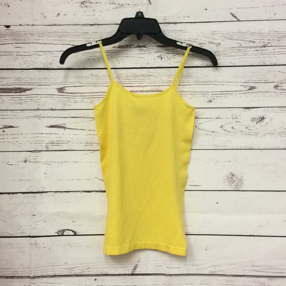 F & F yellow‎ seamless spaghetti strap tank
